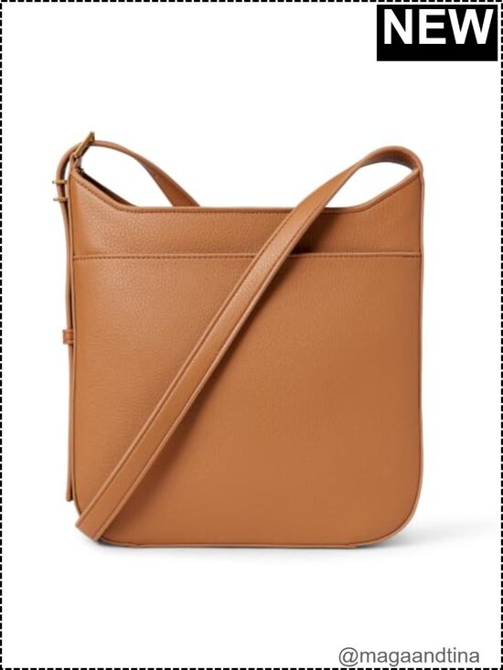 Handbags - Faux Leather Adjustable Crossbody Bag Lightweight Zip